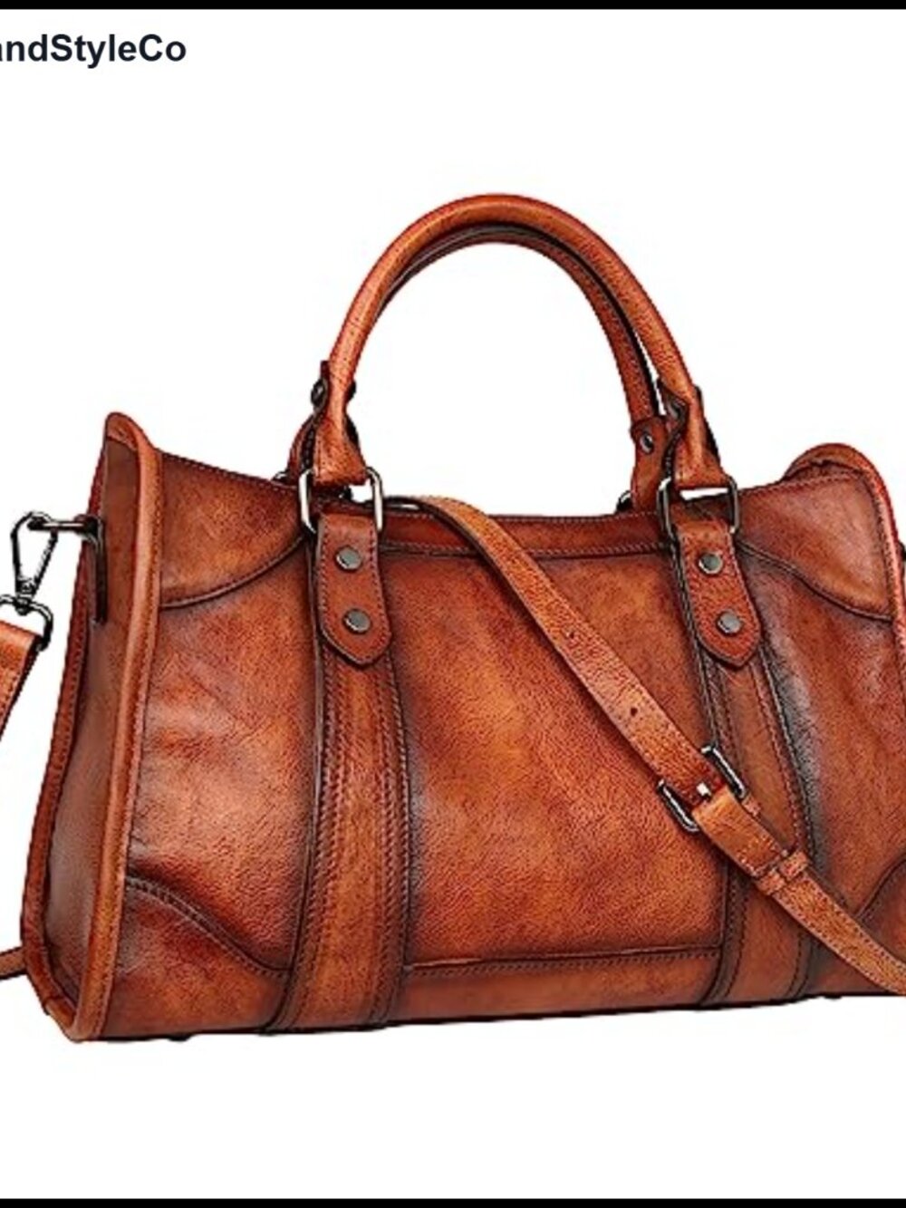 Genuine Leather Satchel Tote Top Handle Crossbody Travel Bag